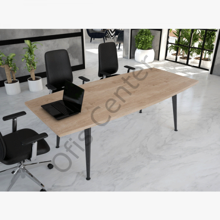 Truva Oval Toplantı Masa 220 cm Masalı vs